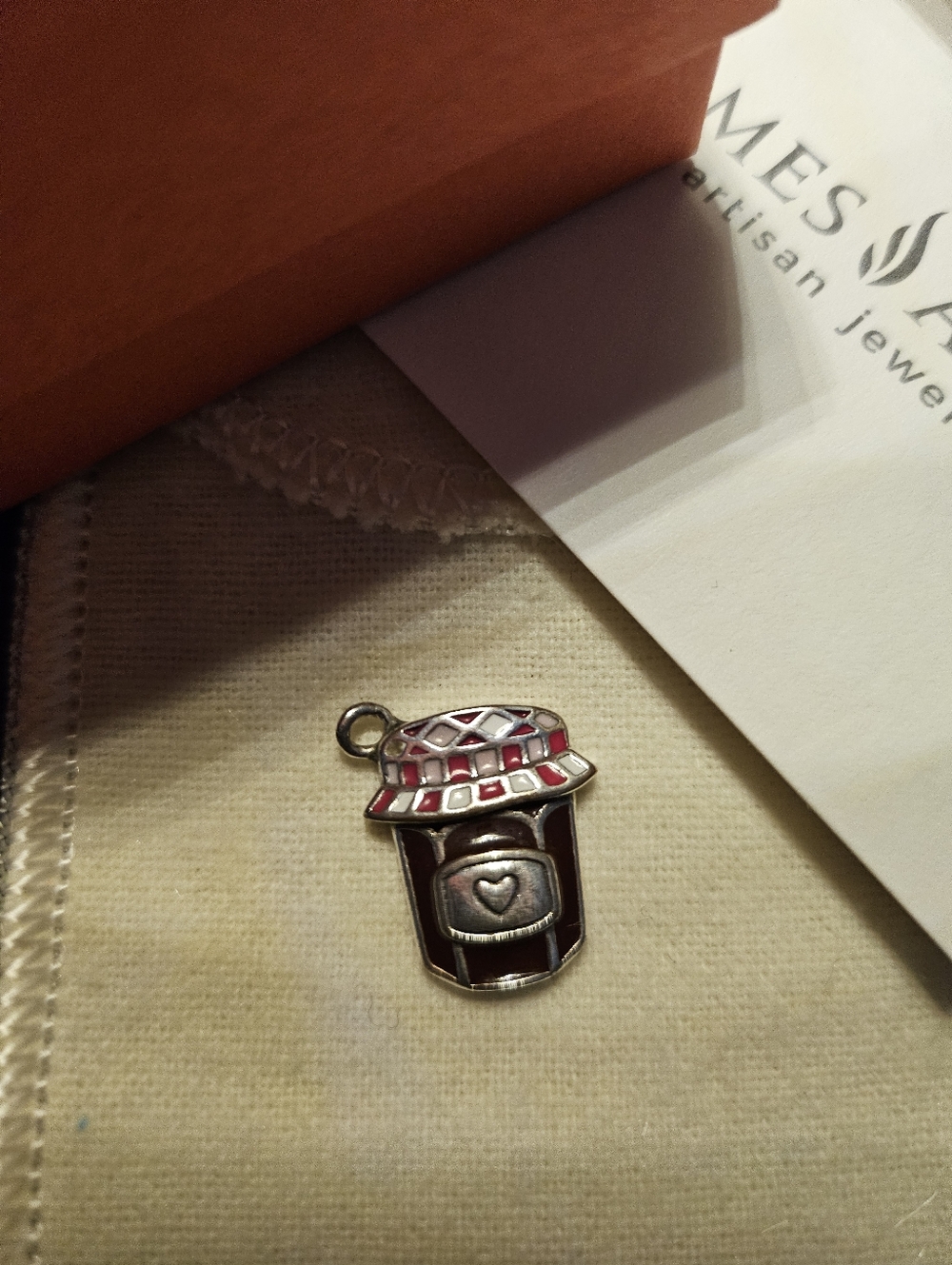 Sterling Silver  Berry Jar Charm - Artisan Jewelry